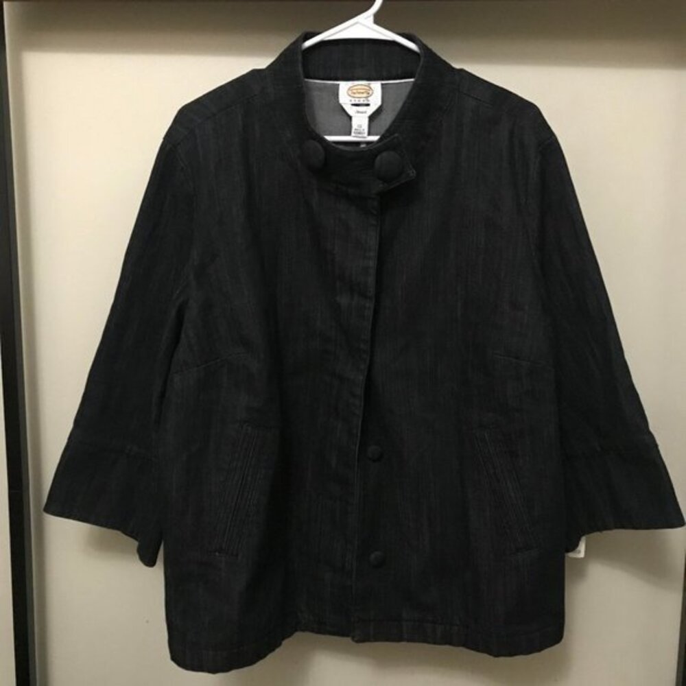 NWT Talbots Dark Denim Poncho Jacket